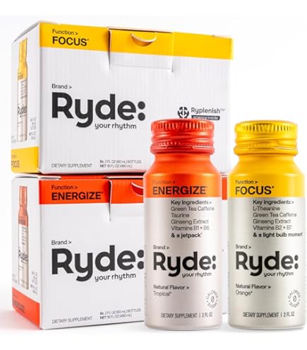 Amazon.com : RYDE Shots | Energize + Relax | Essential B Vitamins